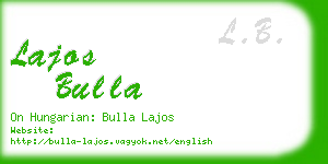 lajos bulla business card